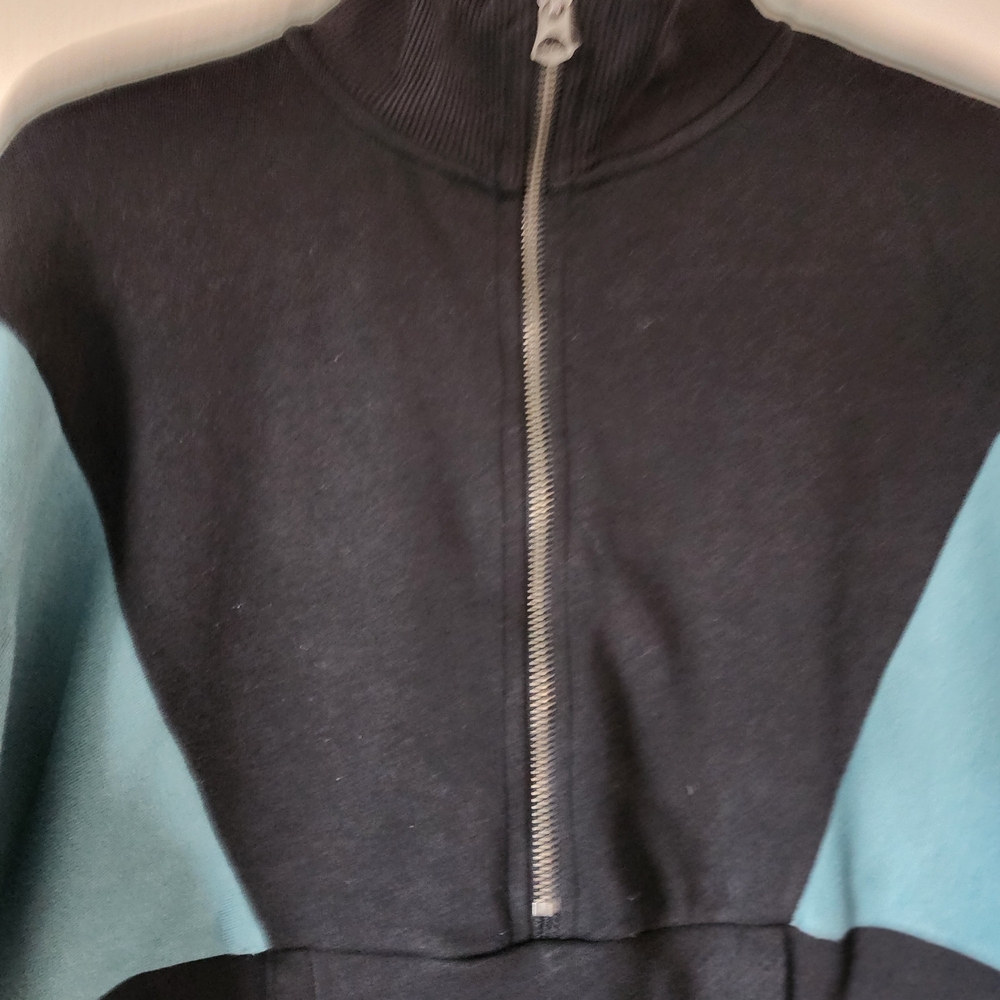 American Eagle Outfitters Womens Colorblock Zip-Up Sweater Black, Blue, Cream XS - Picture 5 of 8